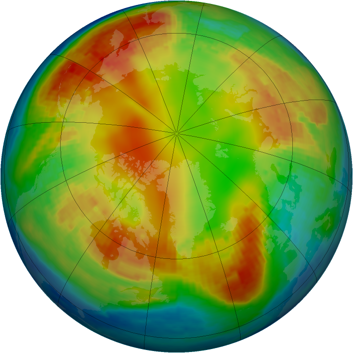 Arctic ozone map for 02 February 2002